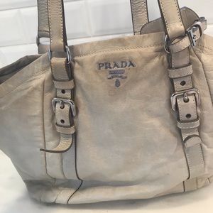 Leather (soft) Prada bag authenticity card included